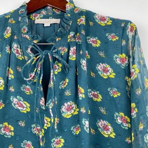 LOFT Tops - LOFT floral bell sleeve blouse